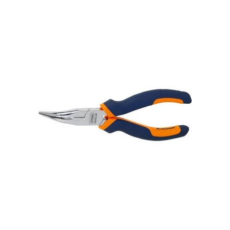 Garant Angled Snipe Nose Pliers with Grips, Chrome-plated, Overall Length: 160mm 713440 160